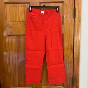 Maeve By Anthropologie Women’s Cropped Linen Stretchy Pants Sz 4 NWT